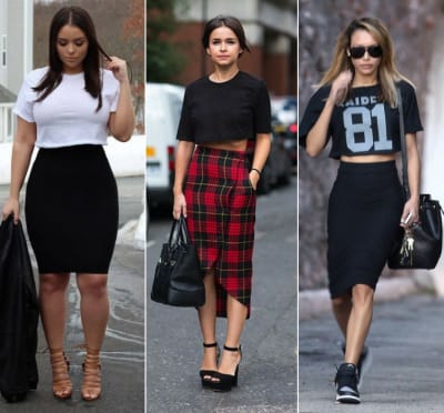 Pencil skirt sales casual look